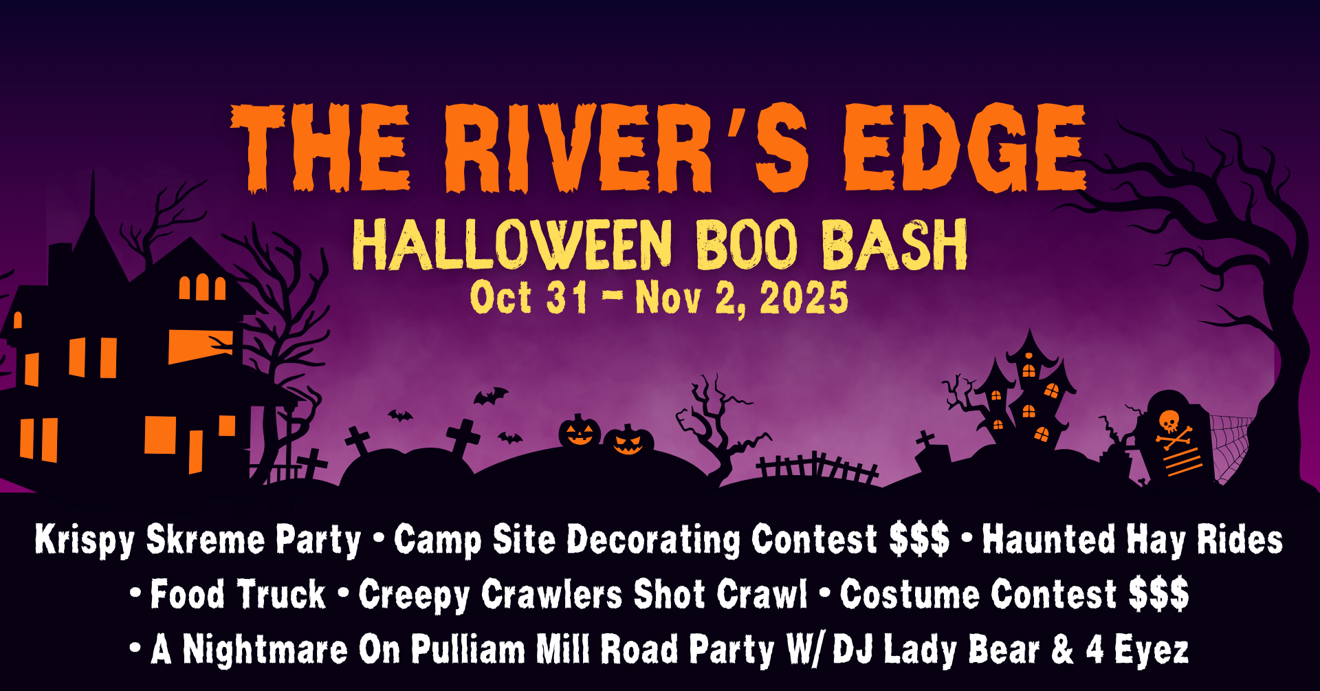 The River's Edge Halloween Boo Bash 2025 event card