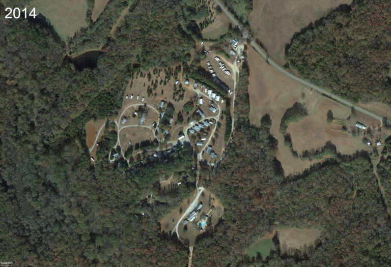 The River's Edge Campground aerial 2014