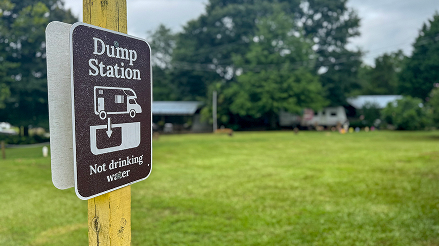 RV dump station located next to main bathhouse