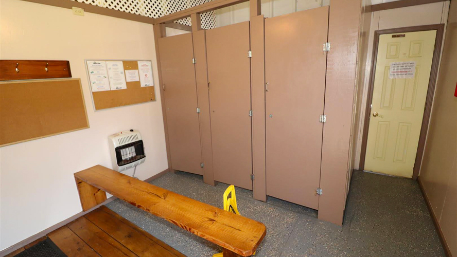 Game room bathroom and showers